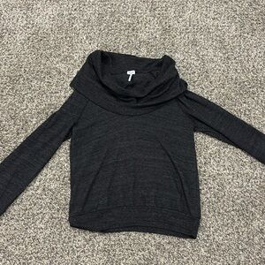 Splendid Charcoal Cowl Neck Sweater